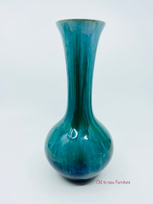 Blue Mountain Pottery Gorgeous Shades of Blue Glazed Bud Vase