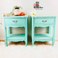 Stunning Turquoise Blue French Provincail End Tables