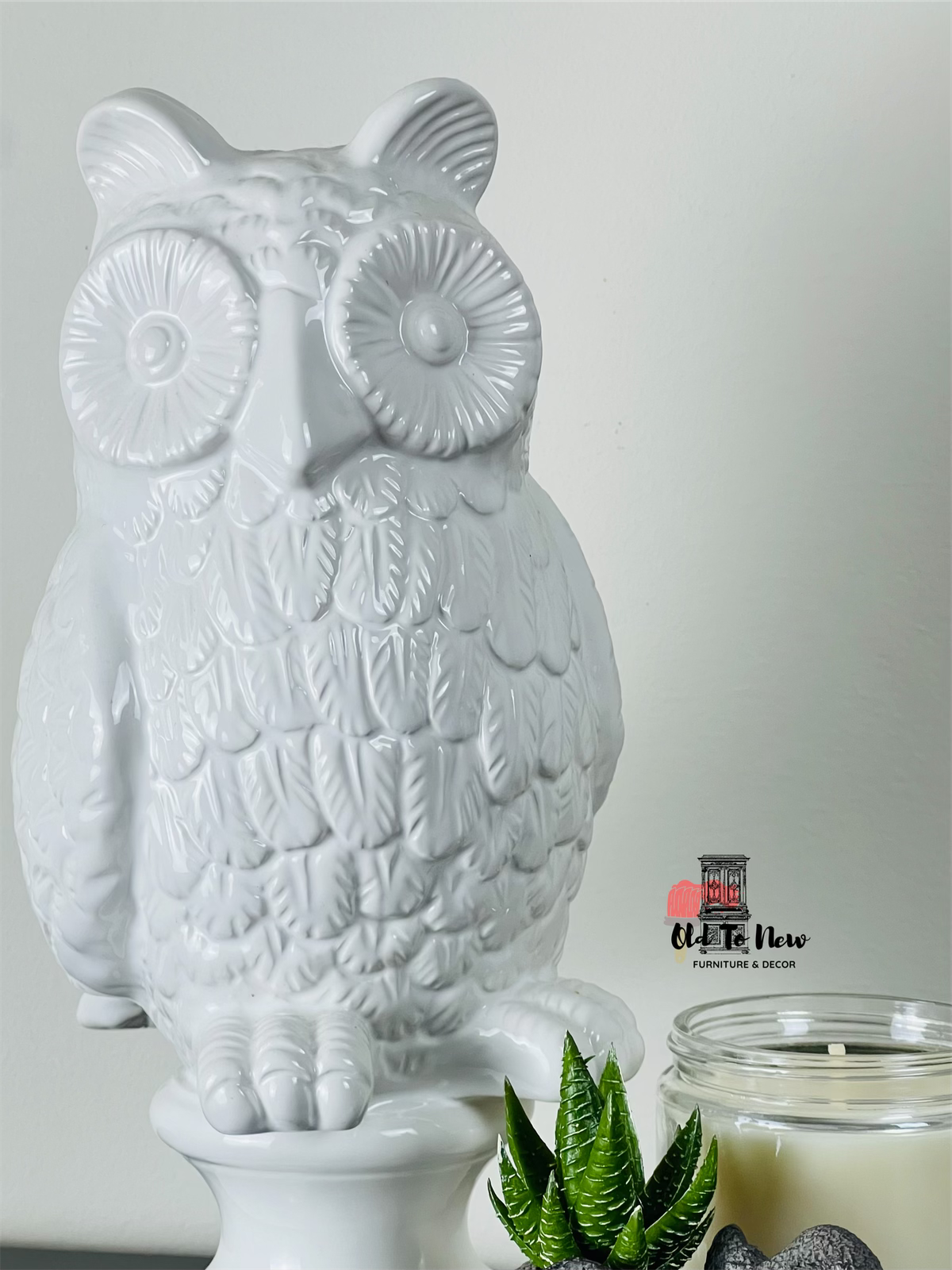  Naturist Home Decor, White Owl Home Accent, Old to New Furniture and Decor