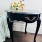 French Provincial Nightstand Painted Coal Black | Fusion Mineral Paint