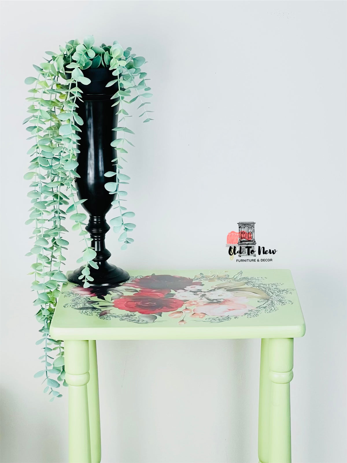 Solid Wood Mint Green side table, On Line Furniture Store, Old to New Furniture & Decor
