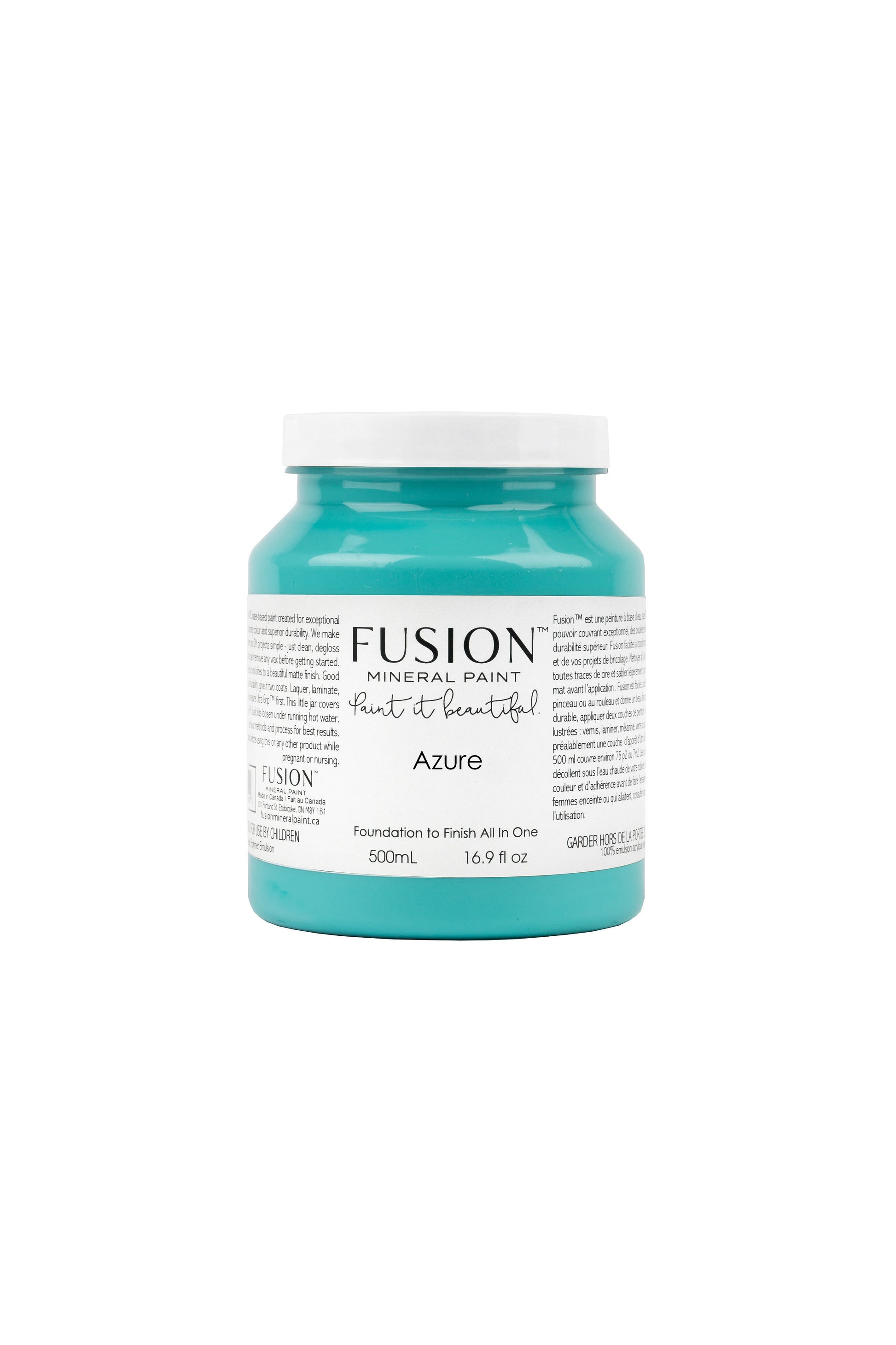 Azure Fusion Mineral Paint, Turquoise Paint Color| 500ml Pint Size