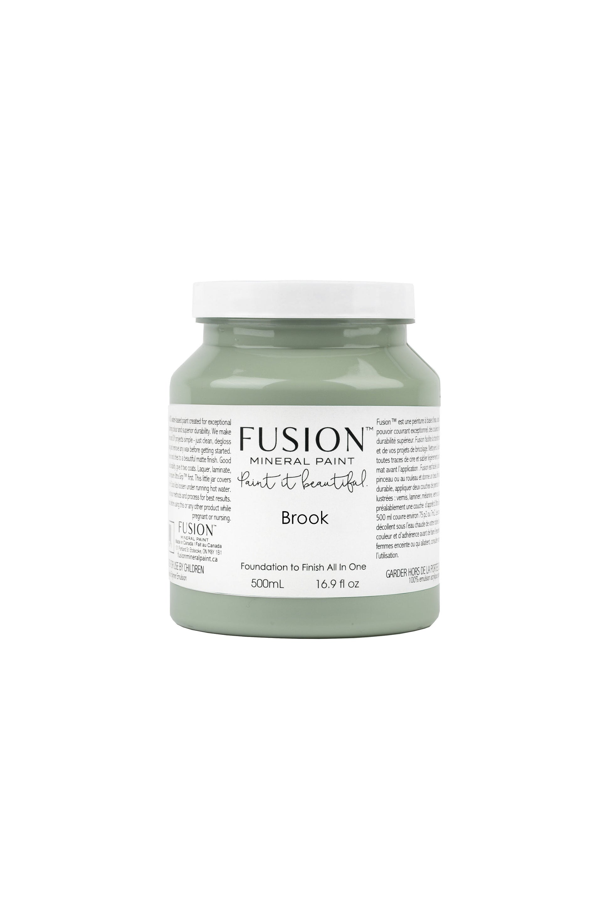 Brook Fusion Mineral Paint, Blue- Green Paint Color| 500ml Pint Size