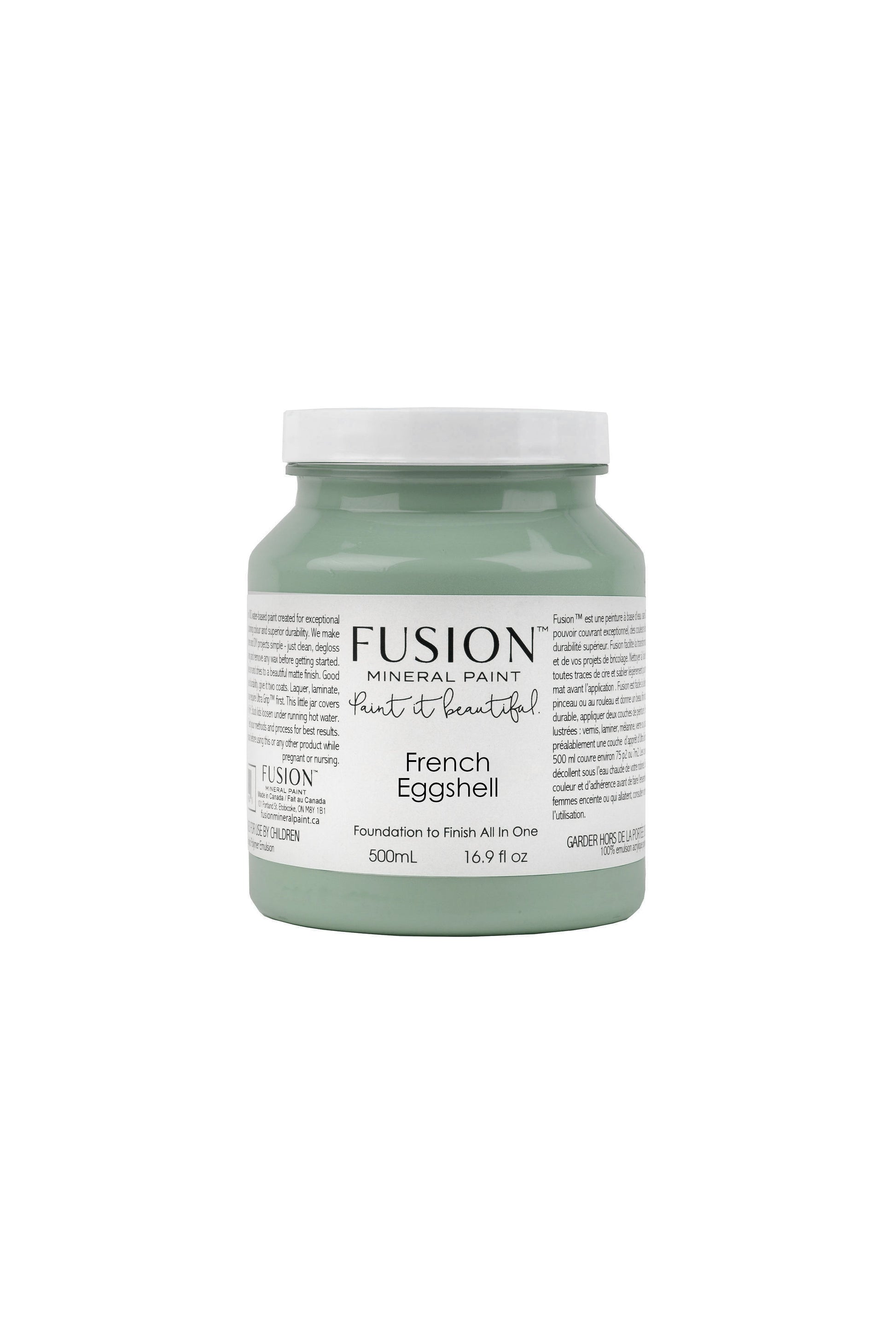 French Eggshell  Fusion Mineral Paint, Pale Blue / Greyish- Green Paint Color| 500ml Pint Size