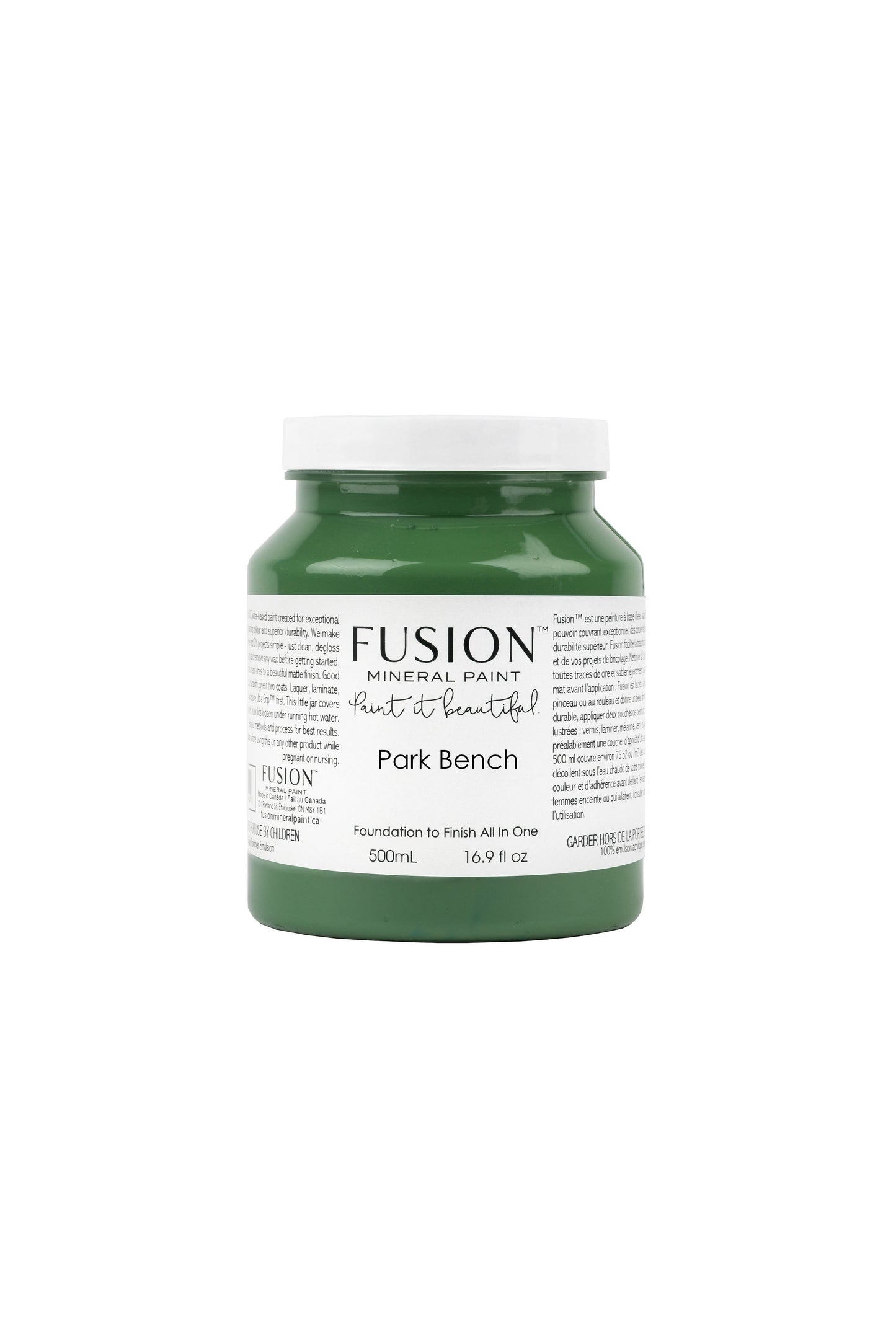 Park Bench Fusion Mineral Paint, Forest Green Paint Color| 500ml Pint Size