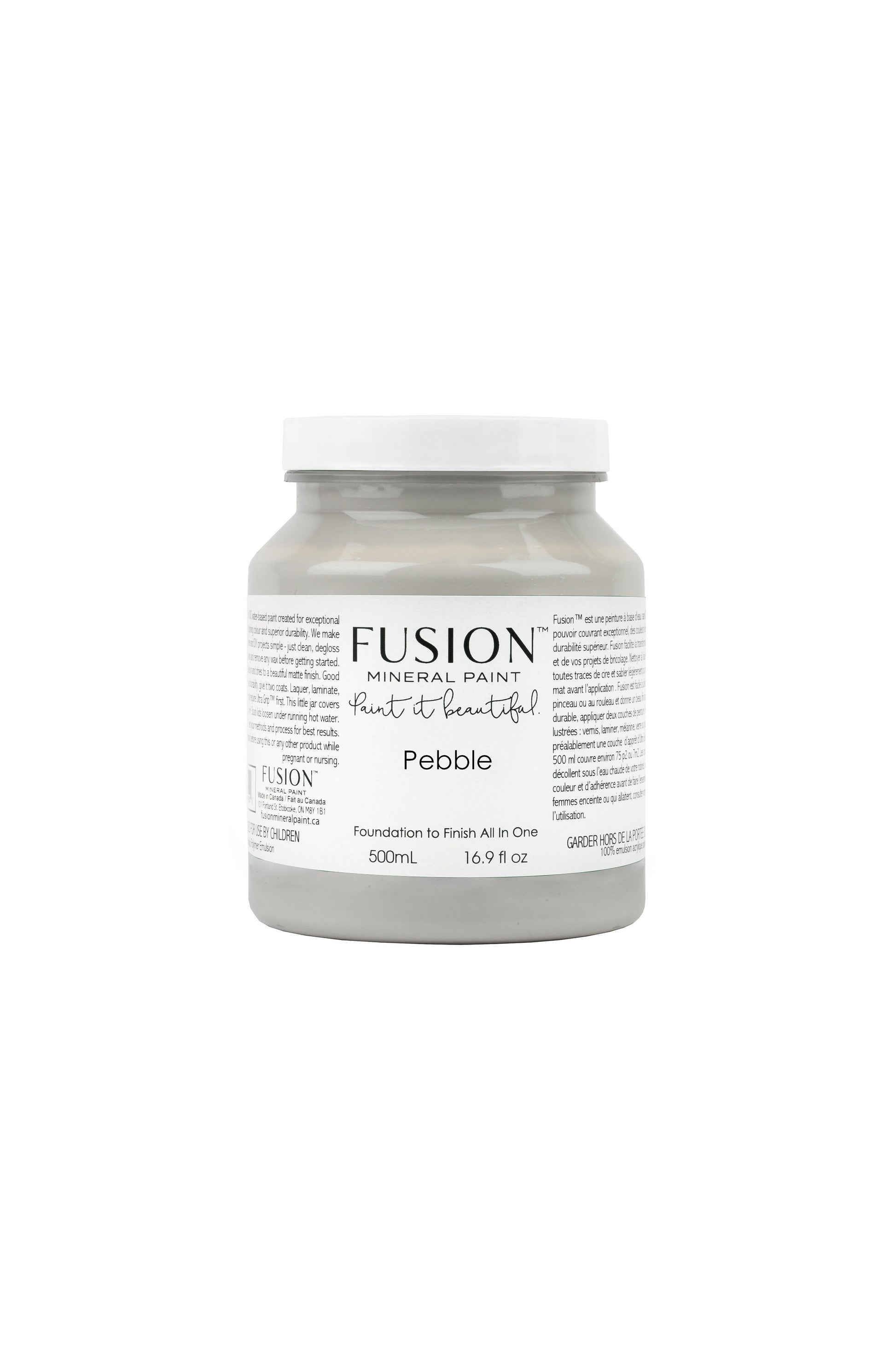Pebble Fusion Mineral Paint, Grey Paint Color| 500ml Pint Size