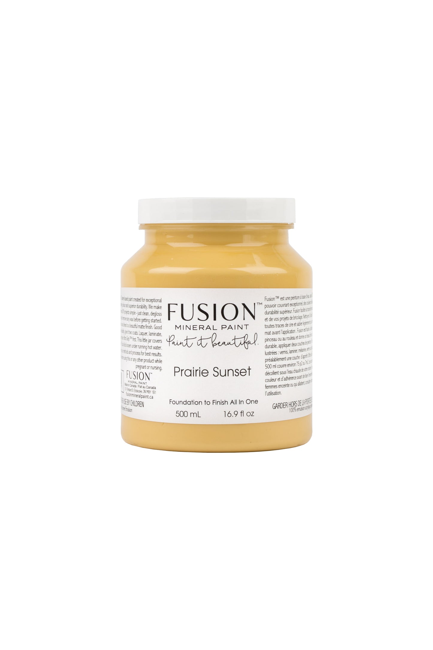 Prairie Sunset Fusion Mineral Paint, Warm Yellow Paint Color| 500ml Pint Size