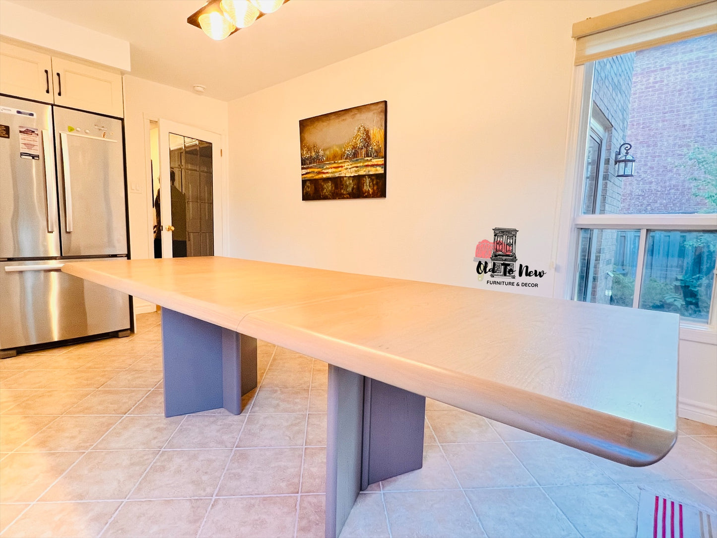 Refinished Extendable Dining Table and Chairs