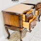 vintage wood  unpainted antique end tables  | Customizable