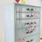 Upscale French Provincial Five Drawer Dresser Painted with Champness from Fusion Mineral Paint