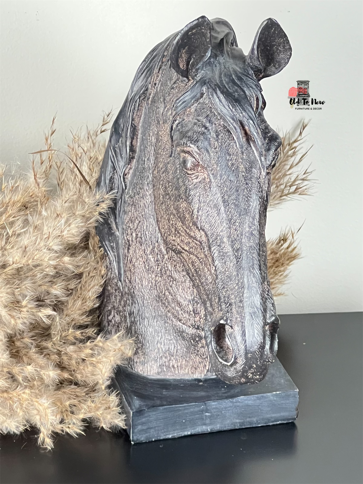 Modern Horse Sculpture, Horse Head Book End, Book Case Decor, see at Old to New Furniture & Decor