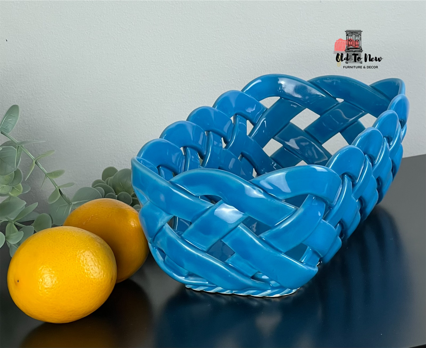 PrimoGi Ceramic Woven Basket, Fruit Basket, Home Decor, Hand Made Basket,  Old to New Furniture & Decor