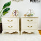 Painted French Provincial  2 Drawer French Provincial End Tables Toronto Furniture 
