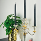 Silver & Gold Five Arm Candelabra Stand