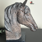 Brown Horse Head Sculpture , Home Decor, See it at Old to New Furniture