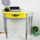 Stunning Yellow and Grey Bombay Accent Entry Table Painter With Annie Sloan Paint