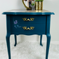 French Provincial End Table, Painted with Seaside from Fusion Mineral Paint, Old To New Furniture & Decor