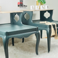 Vintage Wooden 2 Tier Side Tables Forrest Green Color| Old to New Furniture and Decor Mississauga 