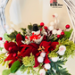 Beautiful Red, white and Green Christmas Wreath Flower Arrangement