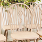 Spindle Back Wood Chairs Hand Painted Warn Tan- Beige Color by old to new furniture