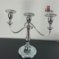 Polished Silver Twisted Arm Candelabra Stand