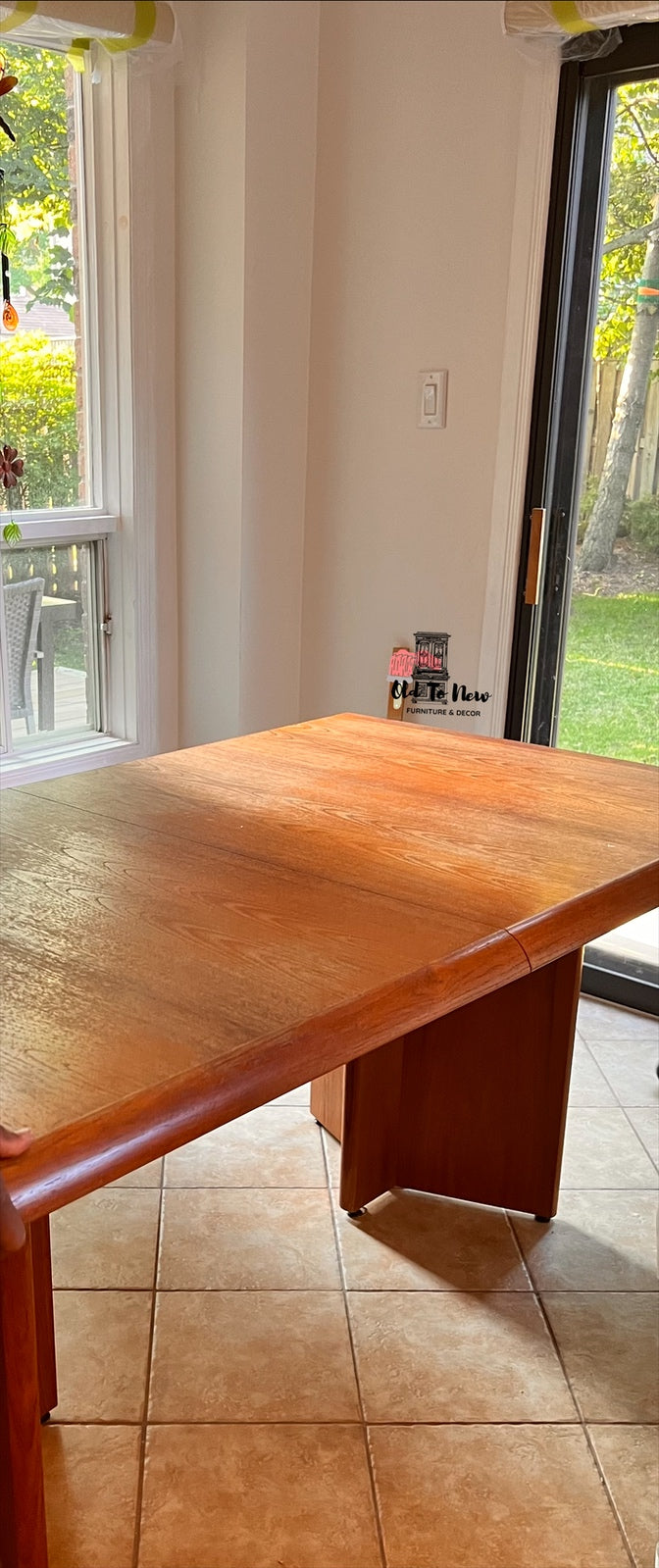 Refinished Extendable Dining Table and Chairs